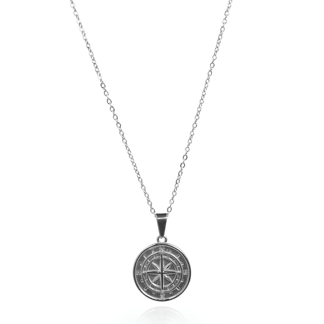 Compass Pendant - (Silver)